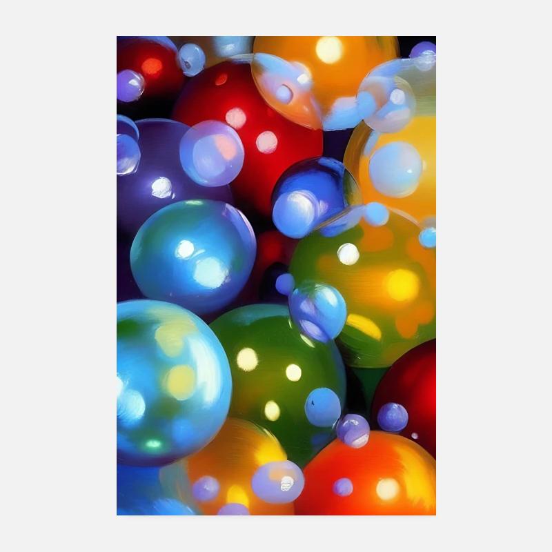 Bunte Blasen Poster 20x30 cm