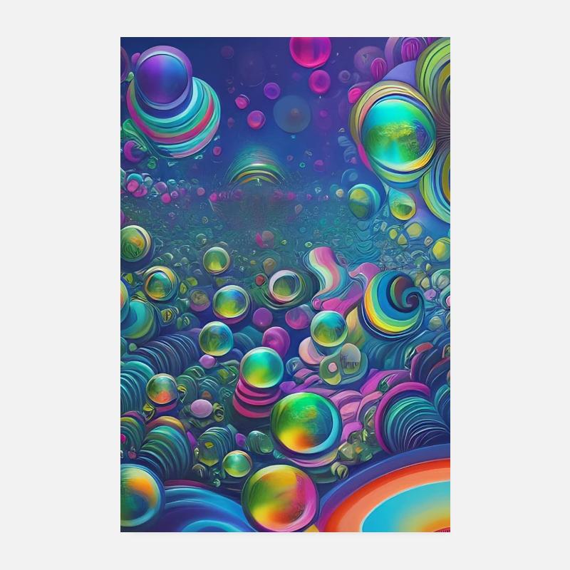 Bunte Seifenblasen Poster 20x30 cm