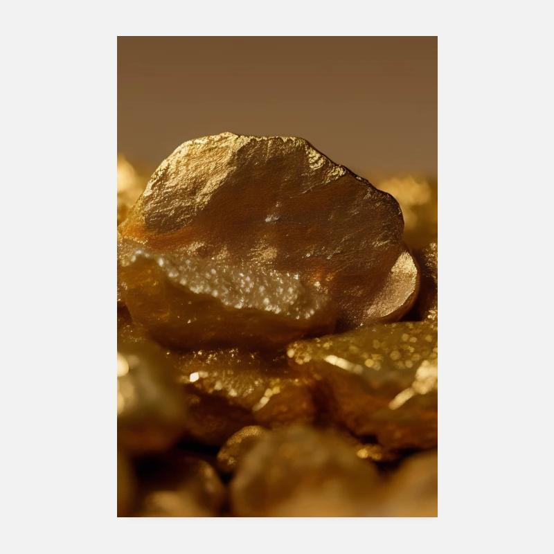 Gold Stücke Poster 20x30 cm