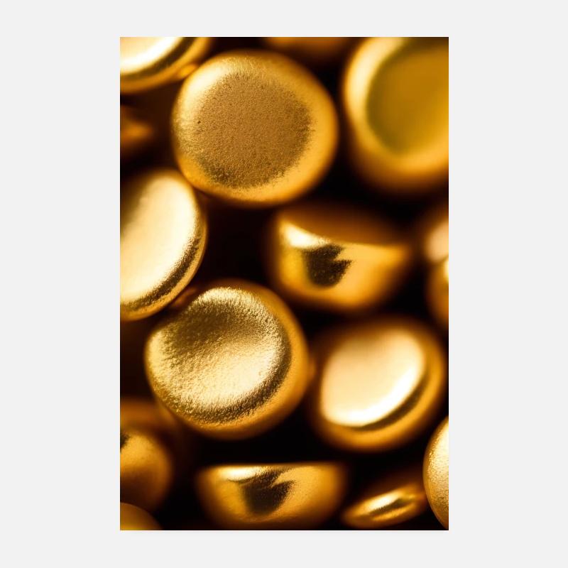 Gold Stücke Poster 20x30 cm