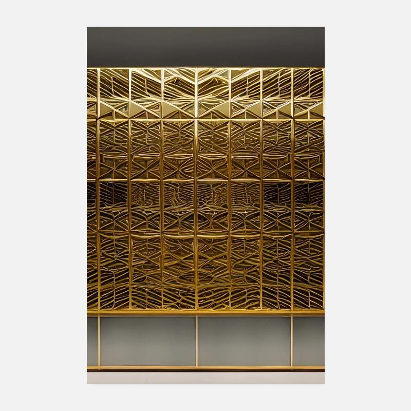 Gouden patroon Poster 20x30 cm