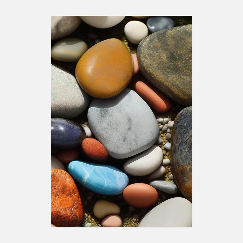 Bunte Steine Poster 20x30 cm