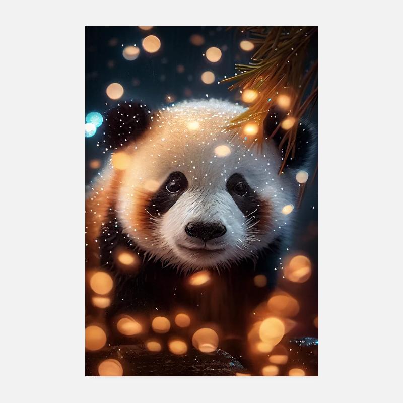 Panda Bear Panda Animal Pandas Lighting Poster 8" x 12" (20x30 cm)