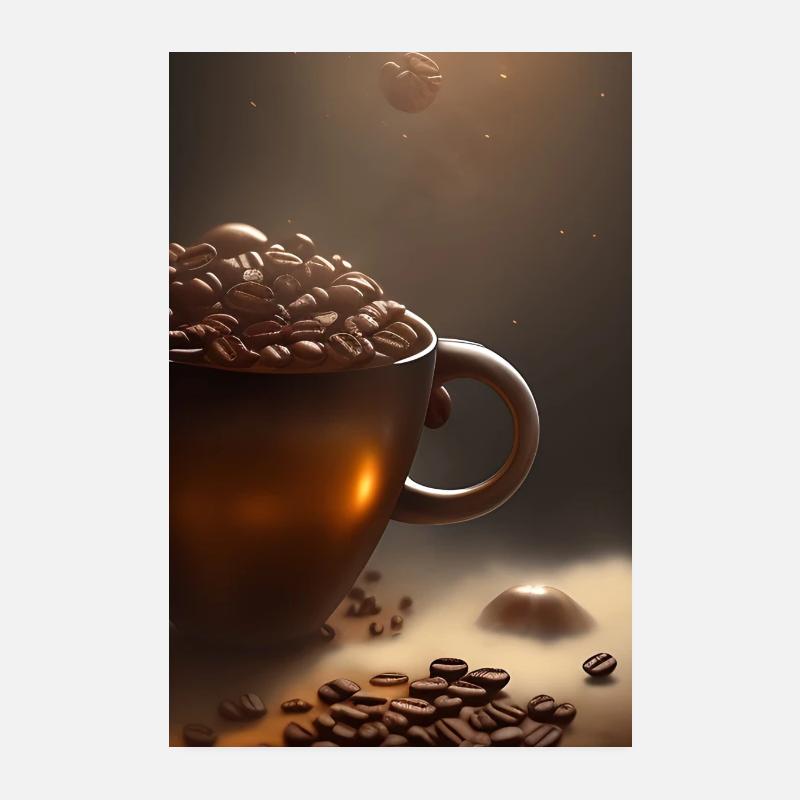 Kaffee, Kaffeebohnen Poster 20x30 cm