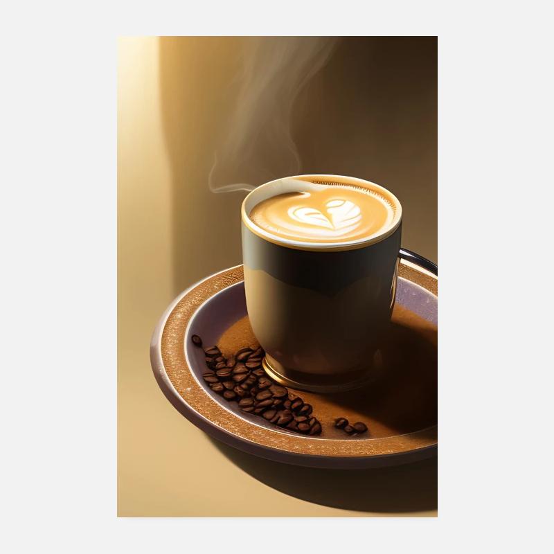 Coffee, coffee beans Poster 8" x 12" (20x30 cm)