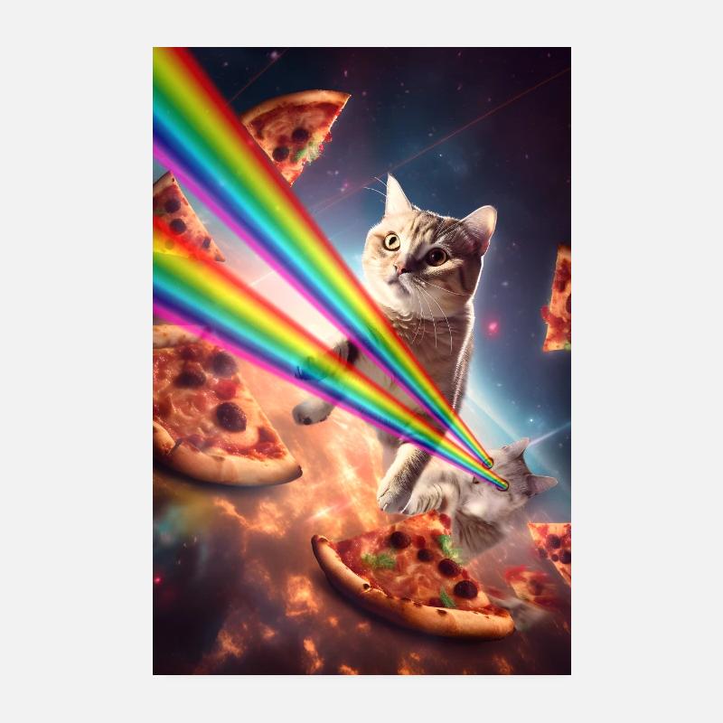 Espace Pizza Chats Poster 20 x 30 cm