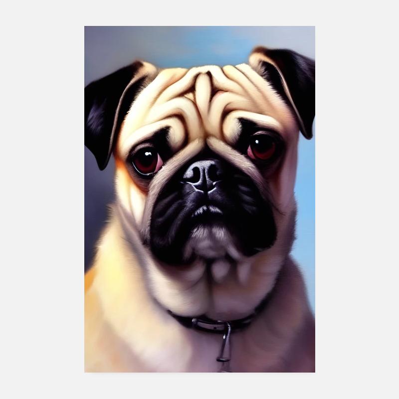 Mops Hund Poster 20x30 cm