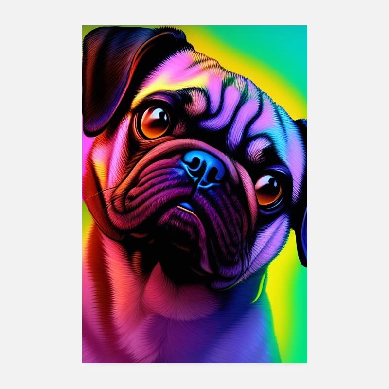 Chien carlin Poster 20 x 30 cm