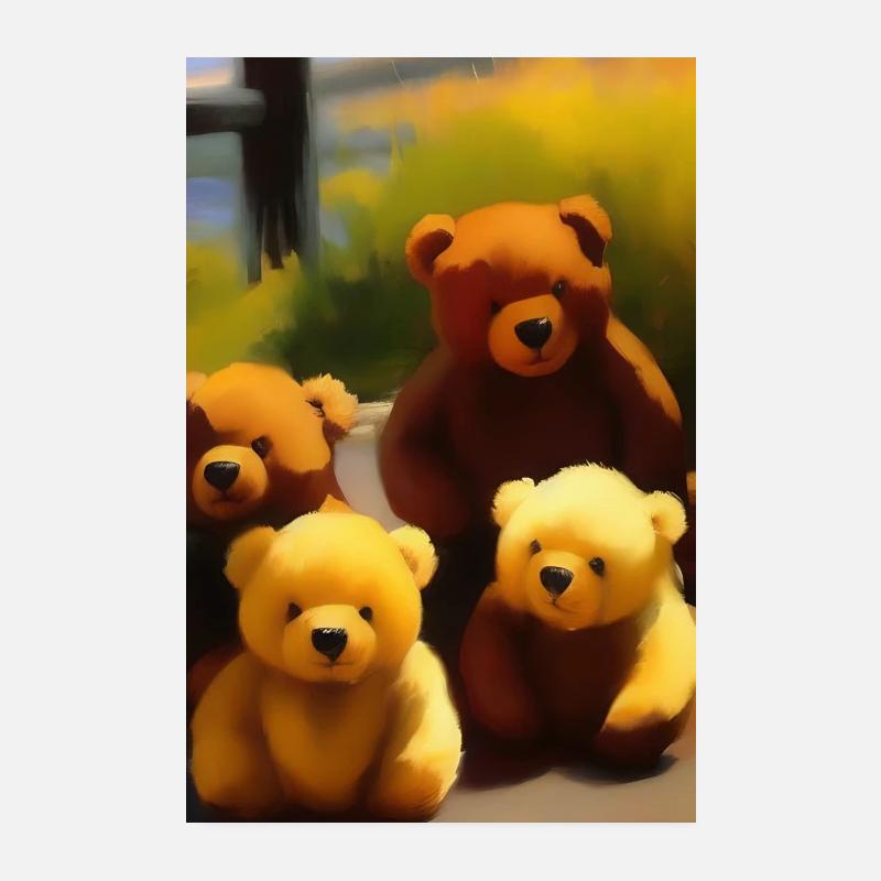 Teddybär Poster 20x30 cm