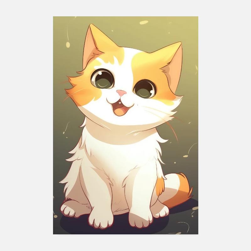 Lustige Katze Poster 20x30 cm