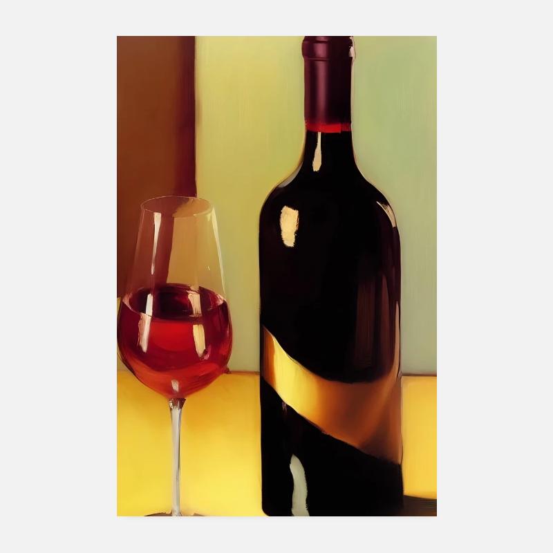 Wine drinkers Poster 8" x 12" (20x30 cm)