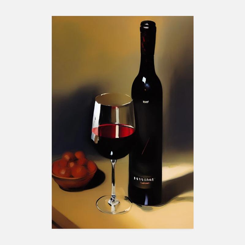 Buveurs de vin Poster 20 x 30 cm