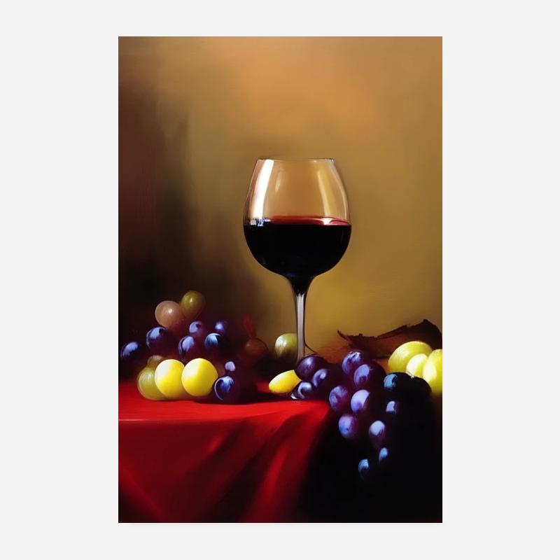 Wine drinkers Poster 8" x 12" (20x30 cm)