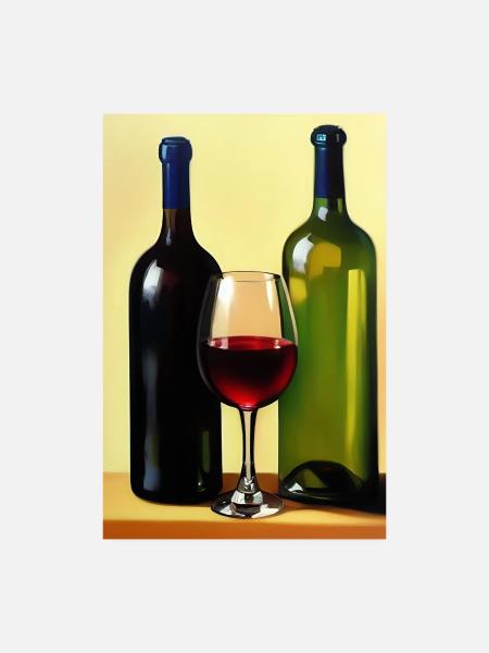 Wine drinkers - Poster 8" x 12" (20x30 cm) - white - Front