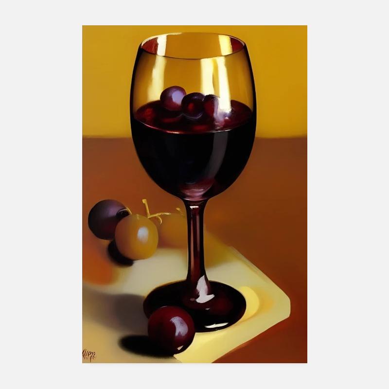 Wine drinkers Poster 8" x 12" (20x30 cm)