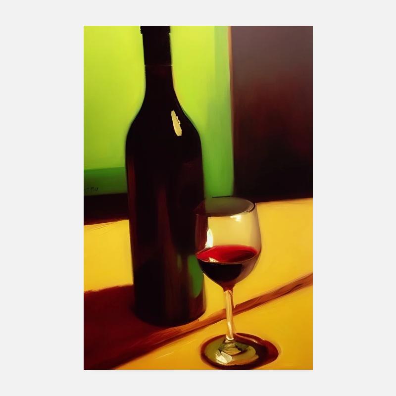 Wein Trinker Poster 20x30 cm