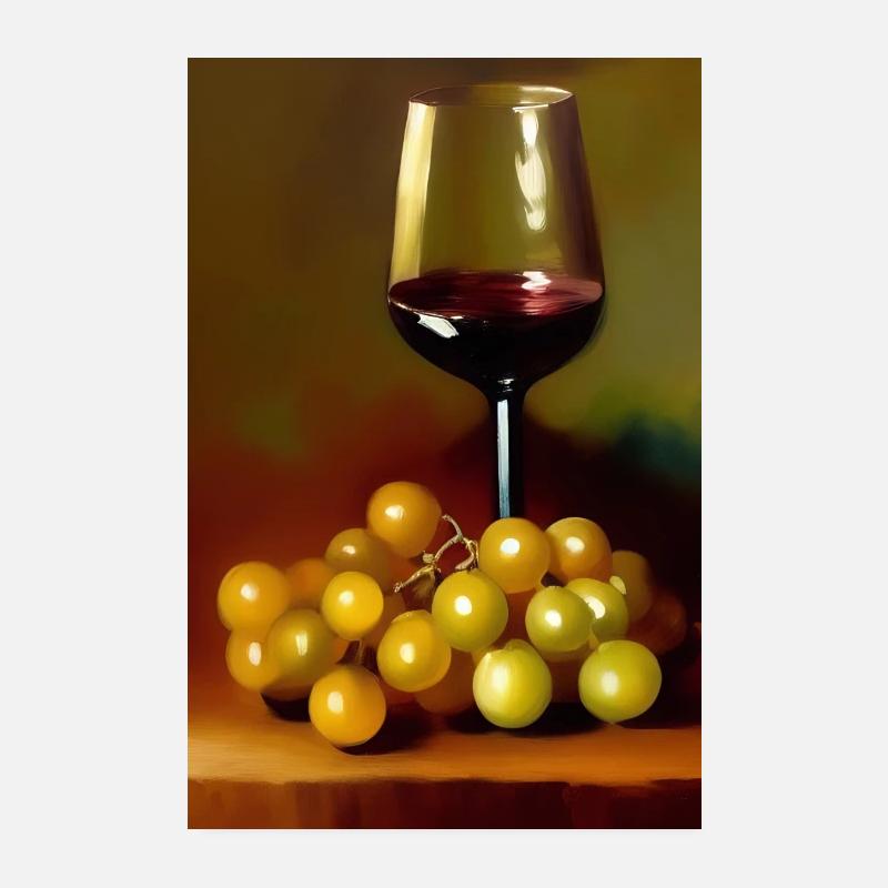 Wine drinkers Poster 8" x 12" (20x30 cm)