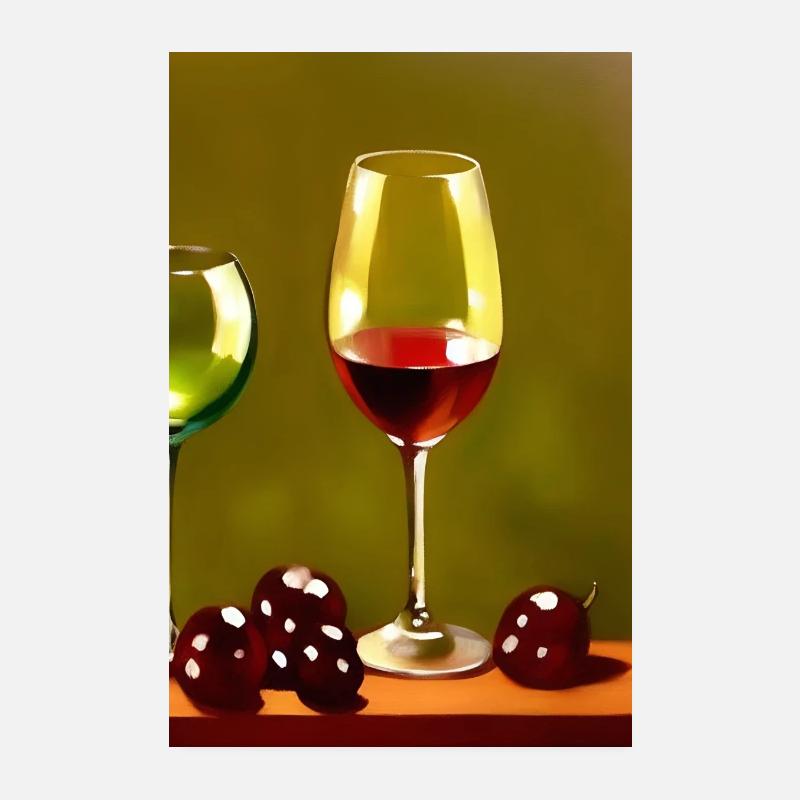 Wein Trinker Poster 20x30 cm