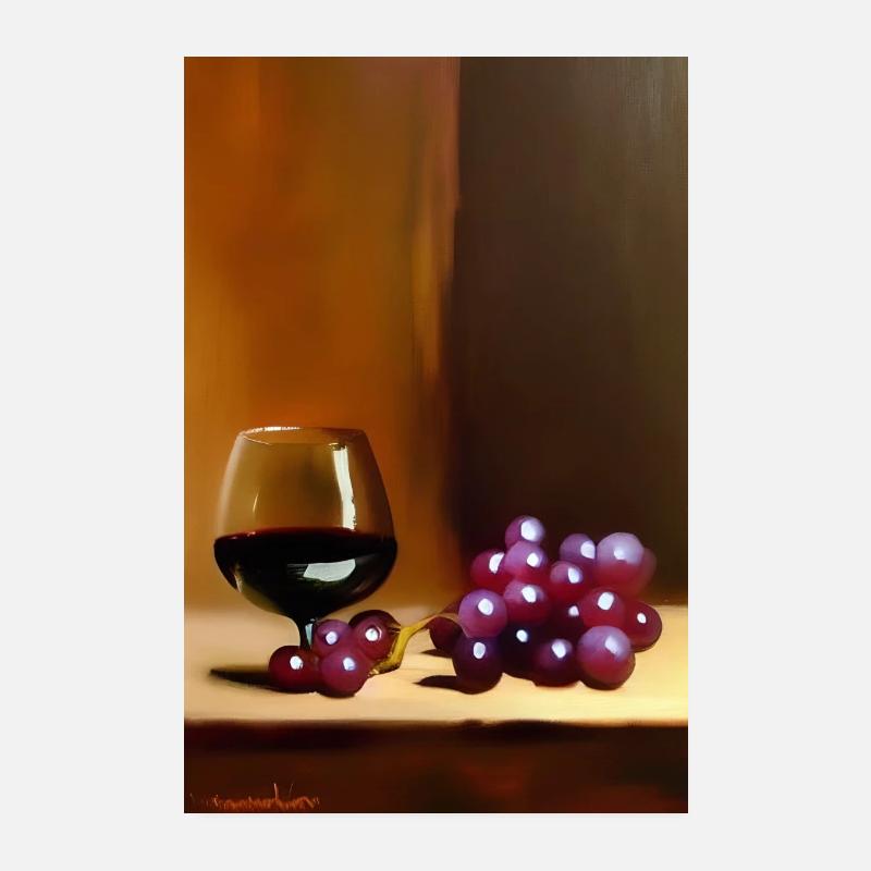 Wine drinkers Poster 8" x 12" (20x30 cm)