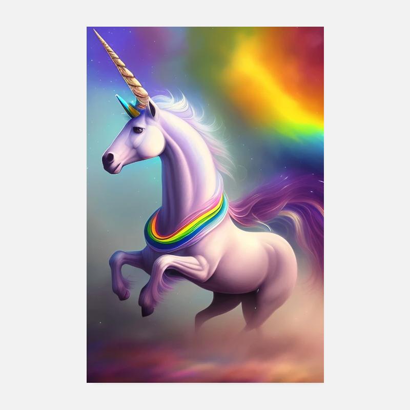 Licorne Poster 20 x 30 cm