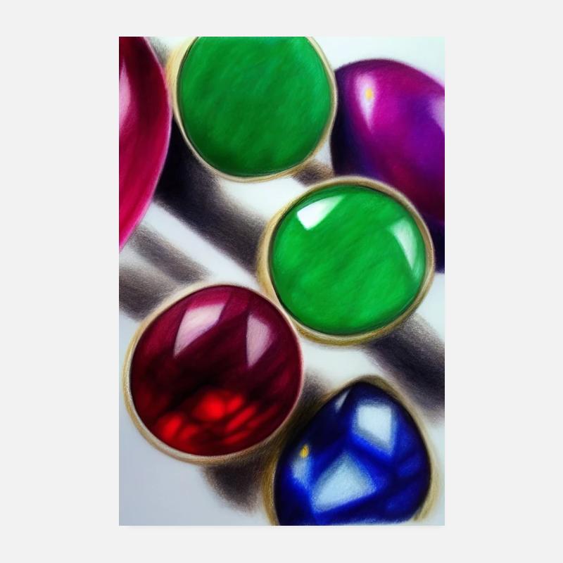 Gemstones Poster 8" x 12" (20x30 cm)