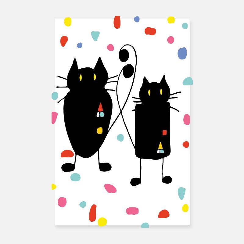 Cats Poster 8" x 12" (20x30 cm)