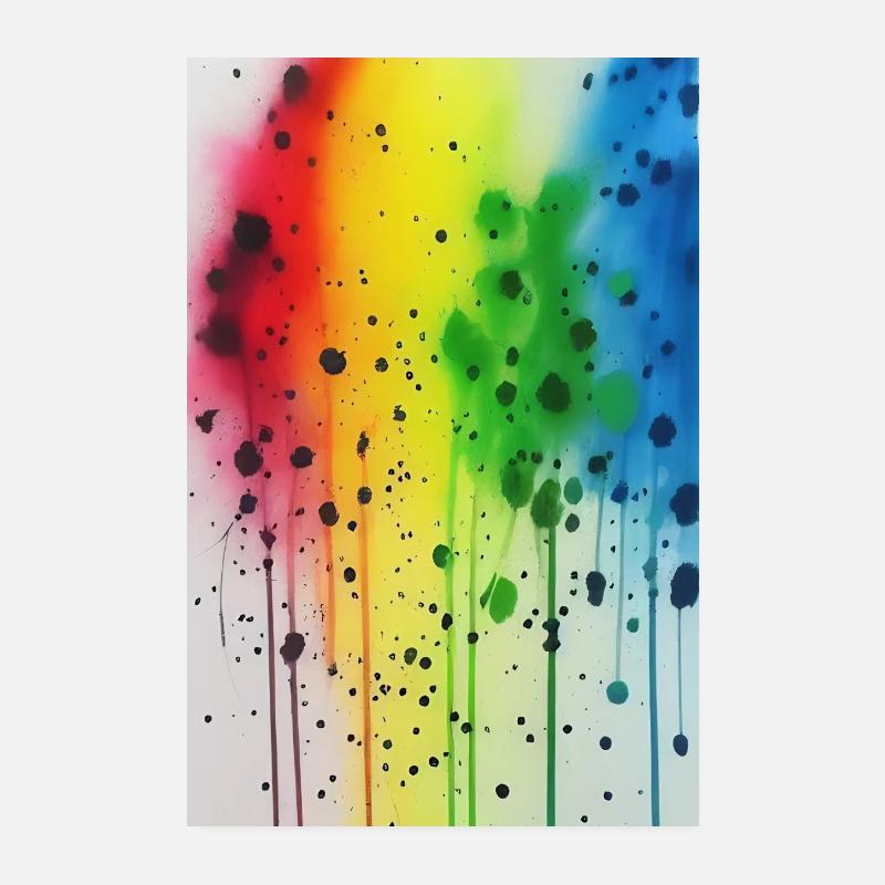 Farbspritzer Poster 20x30 cm
