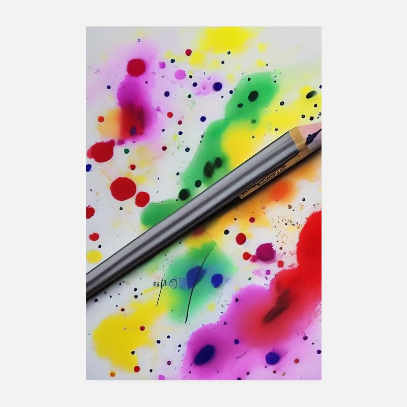 Farbspritzer Poster 20x30 cm