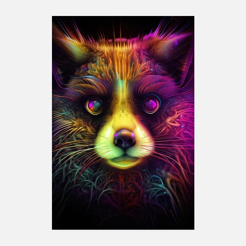 Raccoon in the 5th dimension Poster 8" x 12" (20x30 cm)