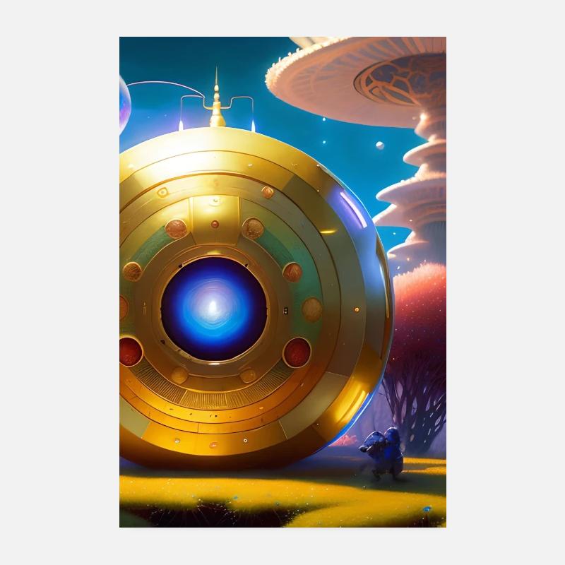 Steampunk World Poster 20x30 cm