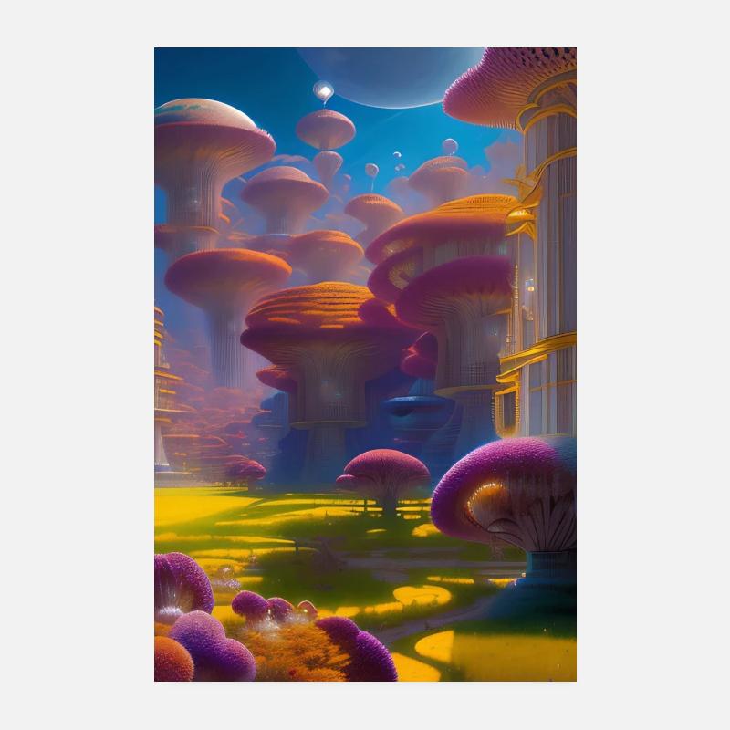 Elfenwelt - Poster 20x30 cm - Weiß