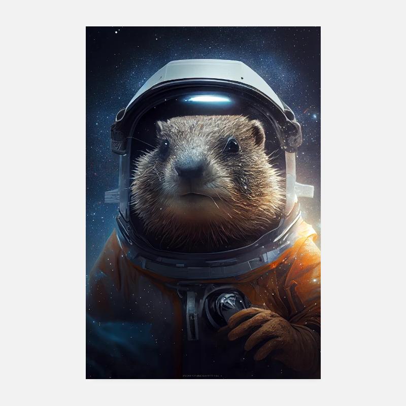 Murmeltier Nagetier Erdhörnchen Marmot Animal Poster 20x30 cm