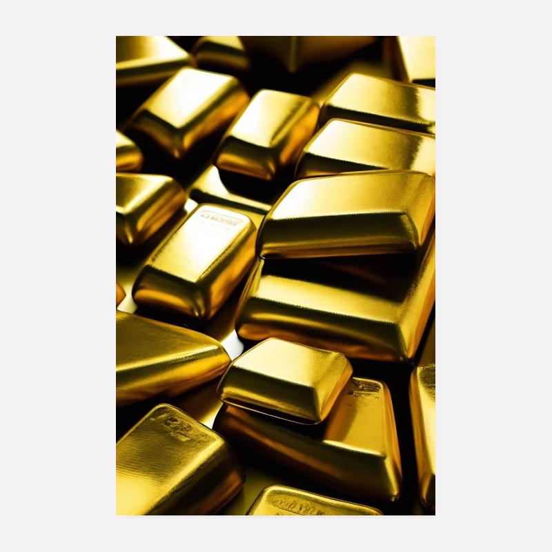 Guld Poster 20x30 cm