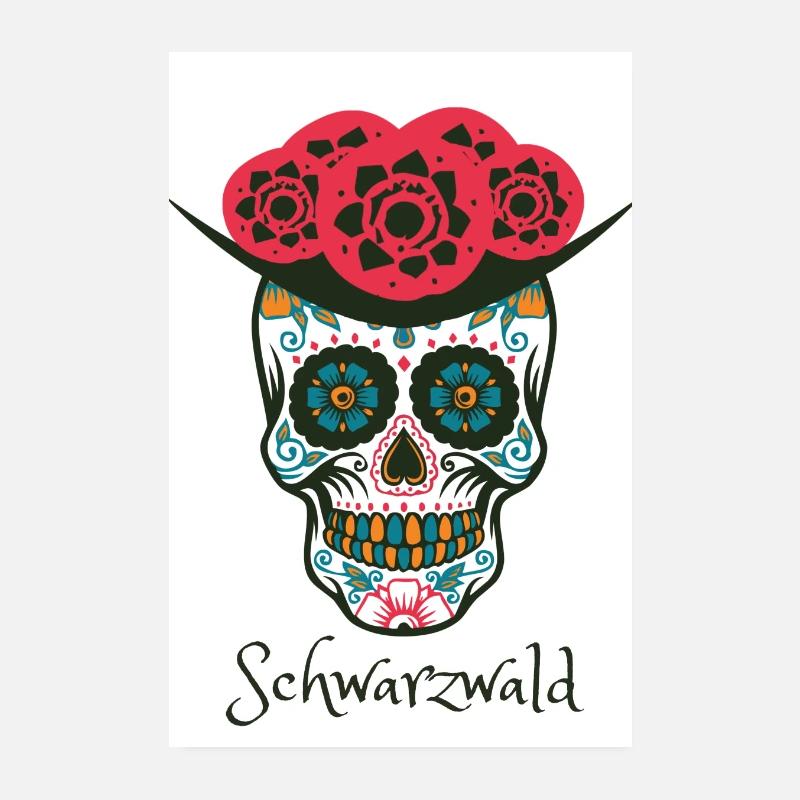 Black Forest - Sugar Skull Poster Poster 8" x 12" (20x30 cm)