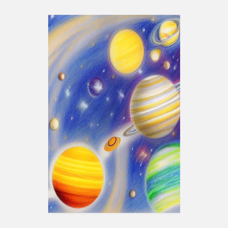 Espace et planètes Poster 20 x 30 cm