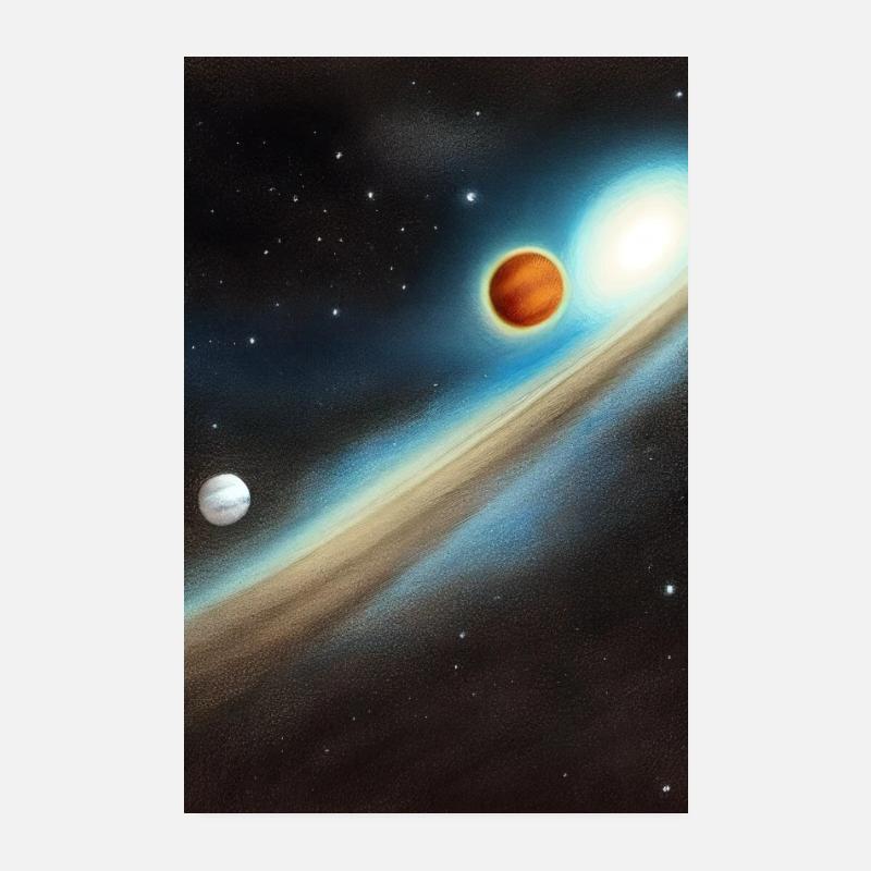 Espace et planètes Poster 20 x 30 cm