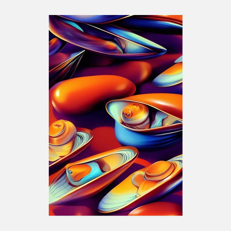 Mussels Poster 8" x 12" (20x30 cm)