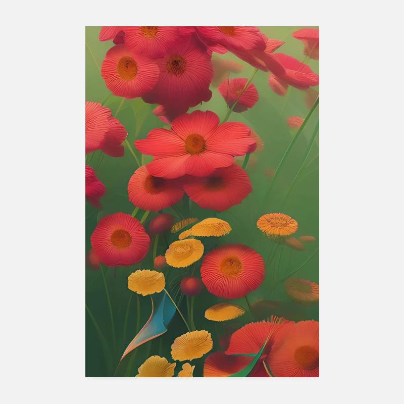 Flowers Poster 8" x 12" (20x30 cm)