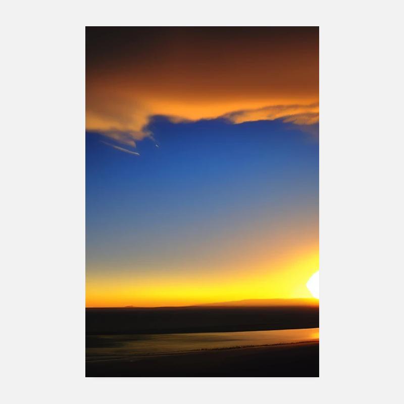 Horizont - Poster 20x30 cm - Weiß