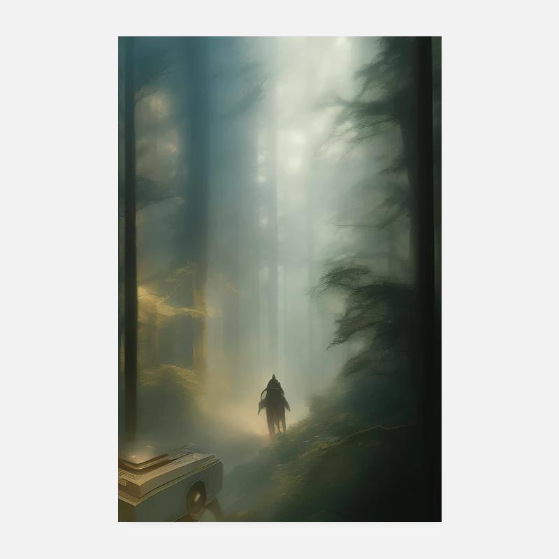 Forêt - Poster 20 x 30 cm - blanc