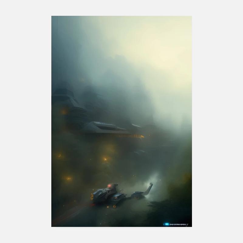 Space - Poster 8" x 12" (20x30 cm) - white
