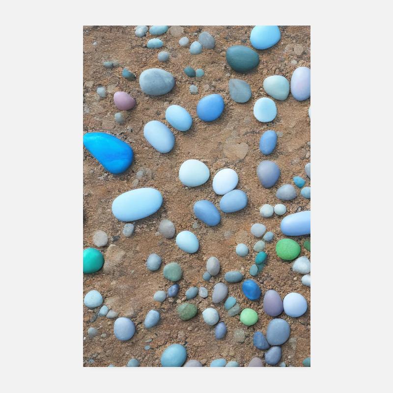 Plage - Poster 20 x 30 cm - blanc