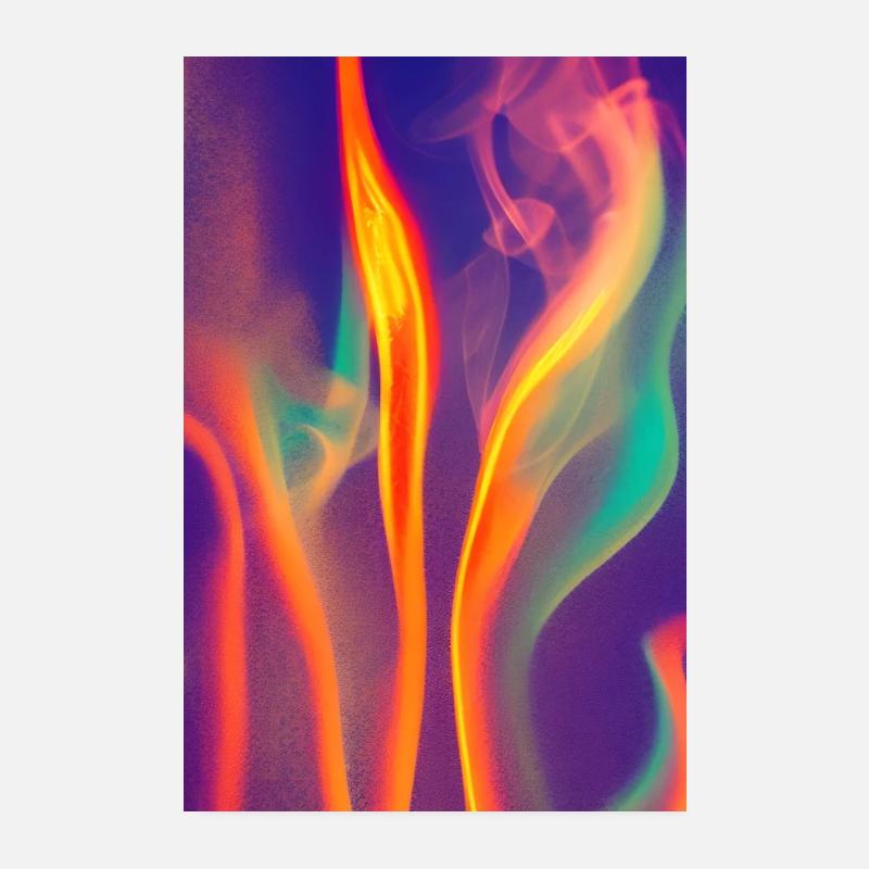 Bunter Rauch Poster 20x30 cm