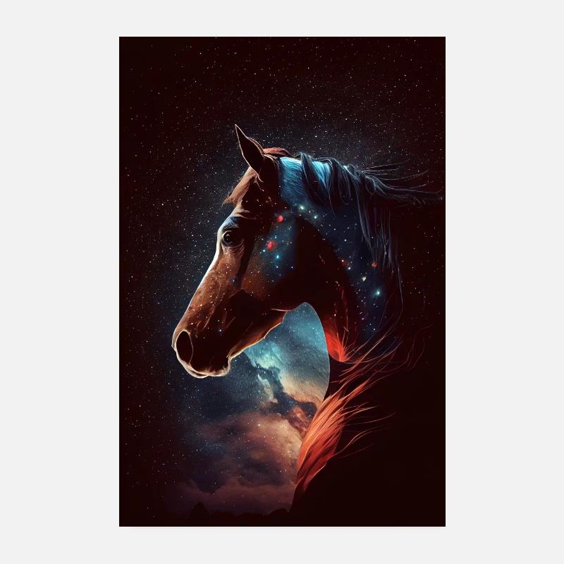 Chevaux Équitation Équitation Saut d’obstacles Poster 20 x 30 cm
