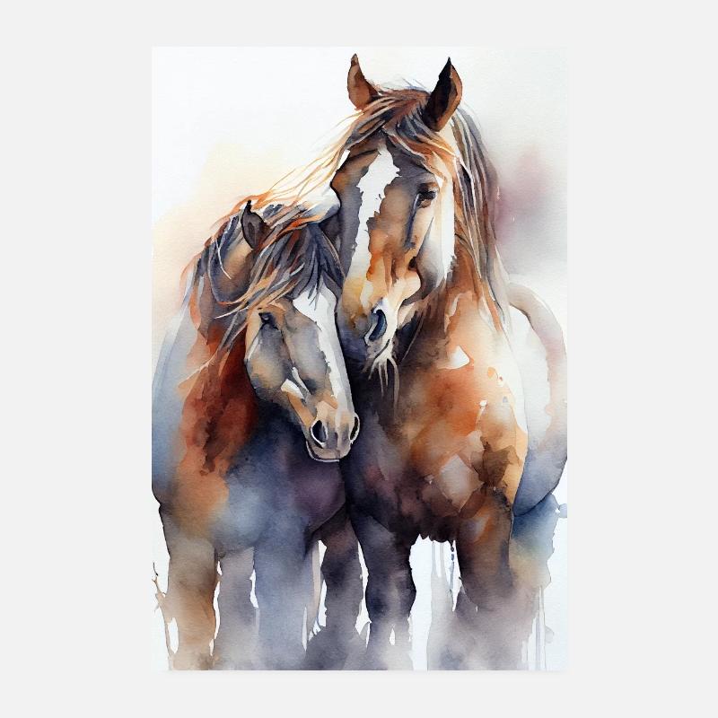 Pferd Pferde Reiten Pferdereiten Sprungreiten Poster 20x30 cm