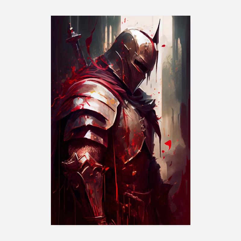 Deus Vult Kreuzritter Tempelritter Mittelalter Poster 20x30 cm