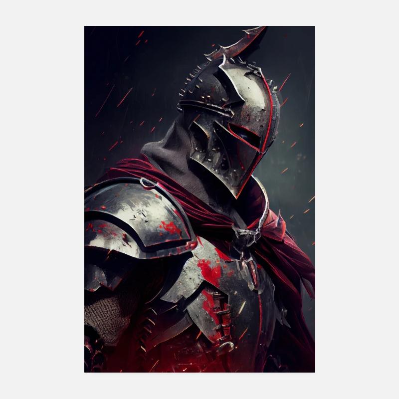 Deus Vult Crusaders Knights Templar Middle Ages Poster 8" x 12" (20x30 cm)