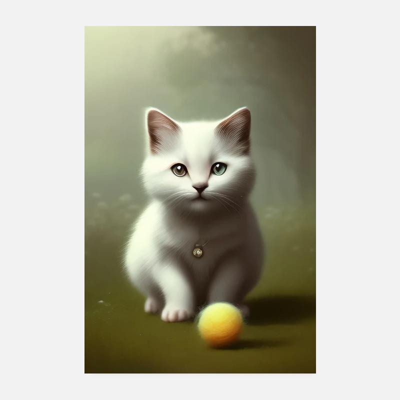 Petit bébé chat mignon Poster 20 x 30 cm