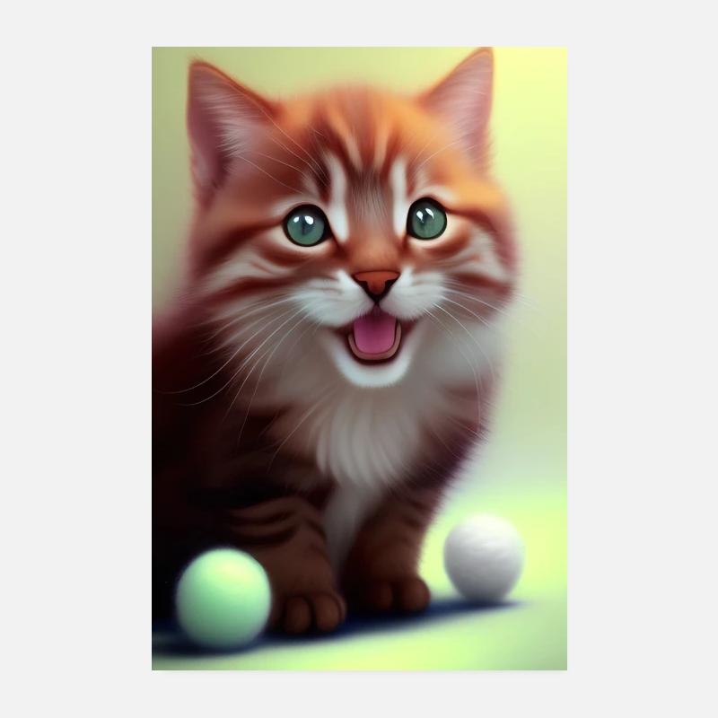 Petit bébé chat mignon Poster 20 x 30 cm