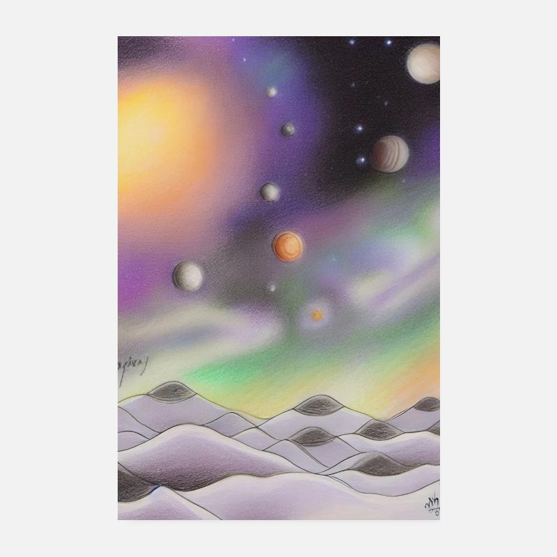Weltall und Planeten Poster 20x30 cm